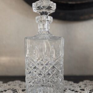 Vintage Cut Glass Scotch Decanter with Stopper